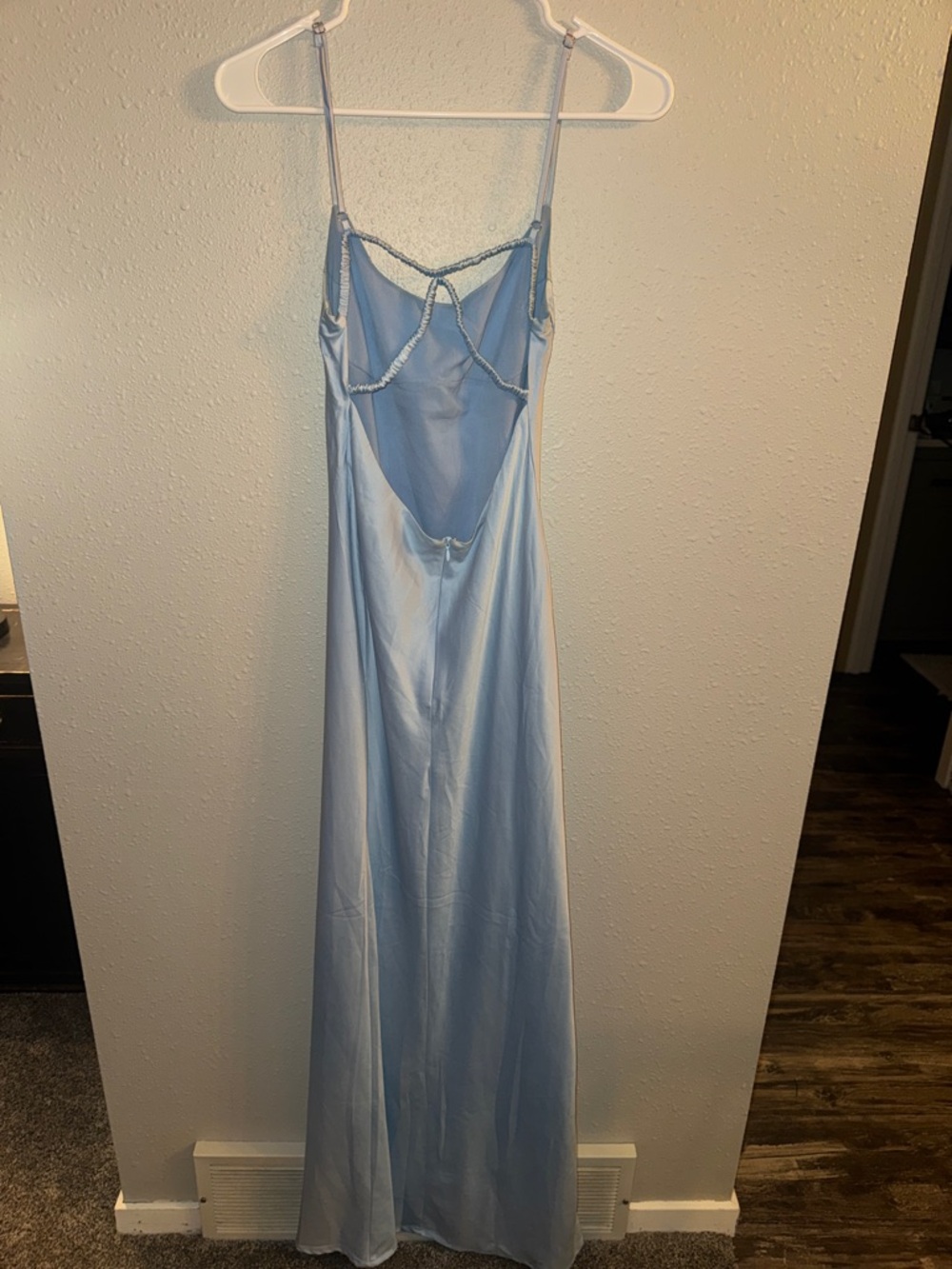 Princess Polly Light Blue Satin Dress - Picture 5 of 5